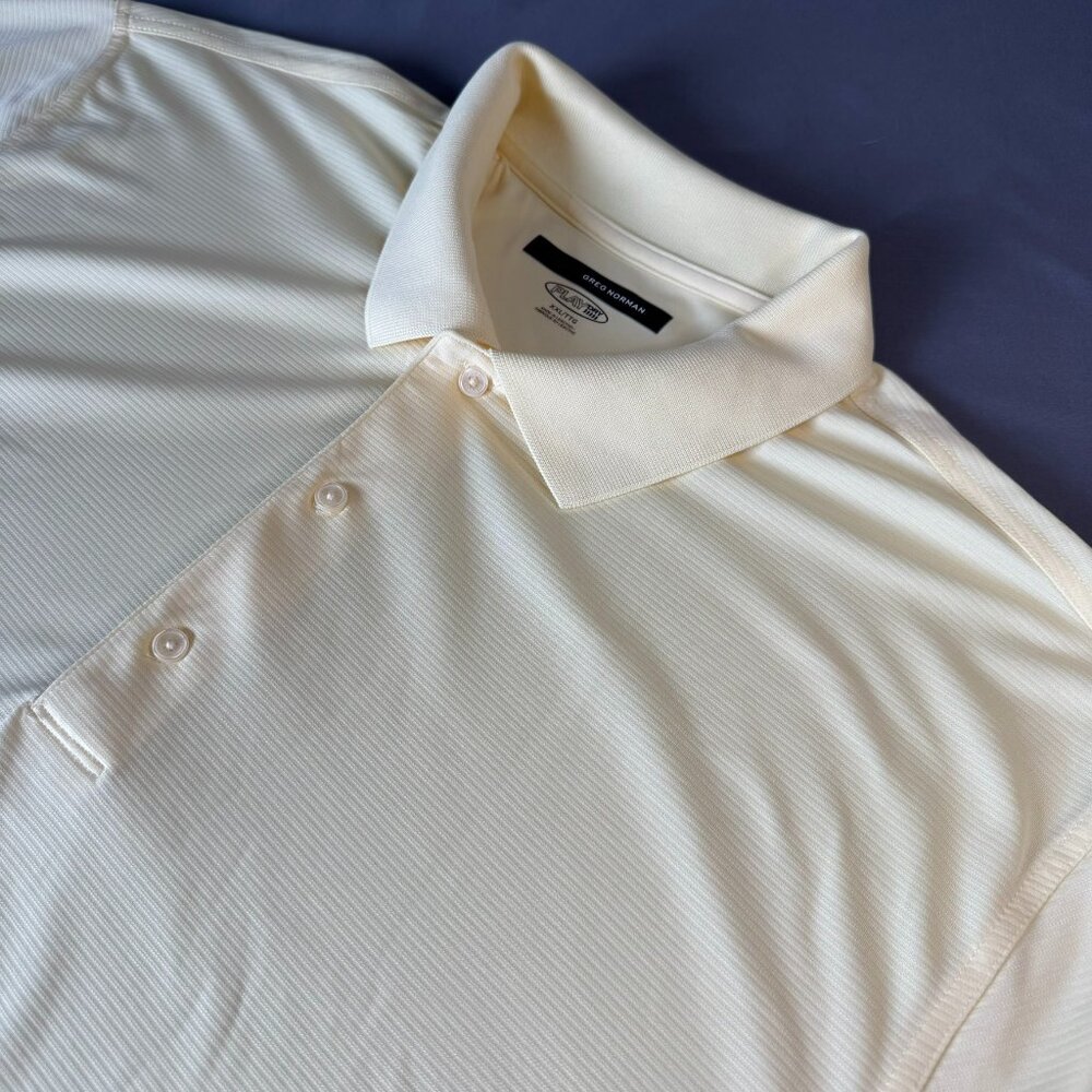 Greg Norman Yellow Polo Casual Sports Preppy Trendy Summer Shark Big Tall XXL